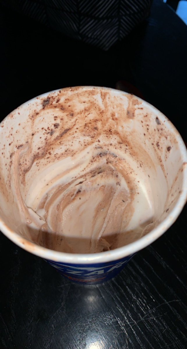 mitchstemerdink's tweet photo. Halfway through my blizzard and I’ve pretty well reached just vanilla ice cream, maybe you should update your training program? Not Impressed @DairyQueen https://t.co/IB43AWgD8Y
