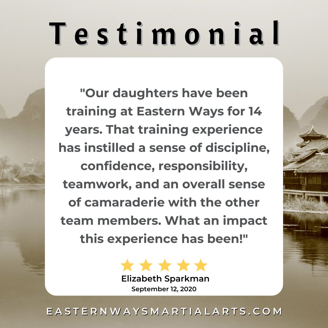 easternways's tweet image. #TestimonialTuesday 💪

If you'd like to try Kung Fu or Tai Chi for free, schedule your free trial lesson here👉 easternwaysmartialarts.com

#EasternWays #MartialArts #KungFu #TaiChi #SelfDefense #Health #Wellness #Fitness #Sacramento #Folsom #ElkGrove #FightLikeAGirl #Empowerment