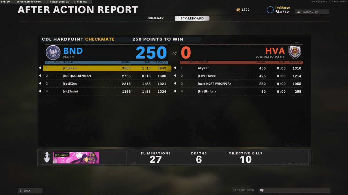 1st Round 1st Map...