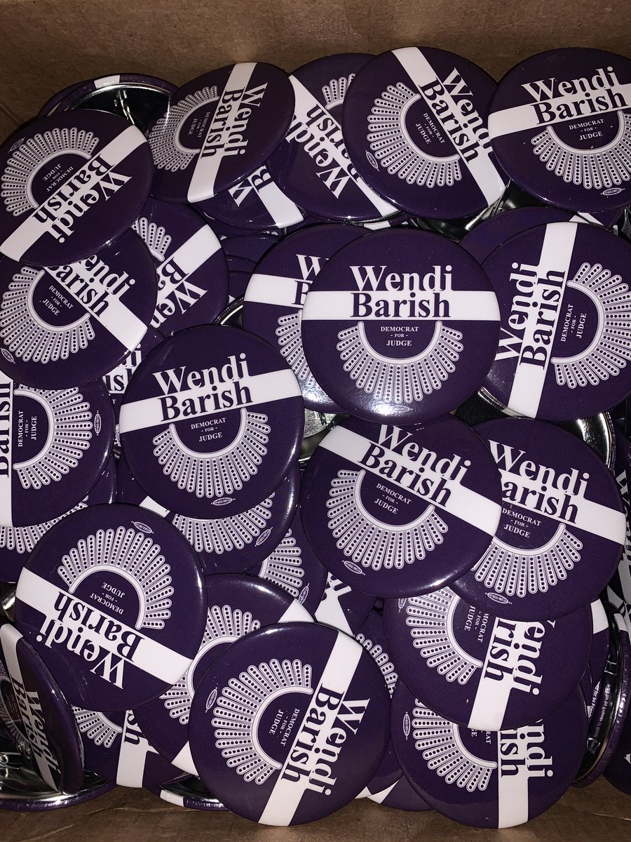WendiBarish's tweet image. On March 16, 2021 my RBG inspired union made button dreams came true!  #buttonsfordays #benchbarish