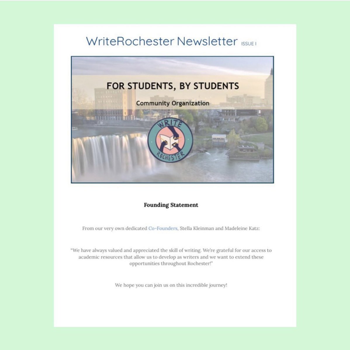 WriteRochester's tweet image. Here’s an update of what we’ve been doing the past few months!! We are currently in the process of disturbing writing kits to students and implementing virtual workshops. Thanks Ref Rochester for all your support!