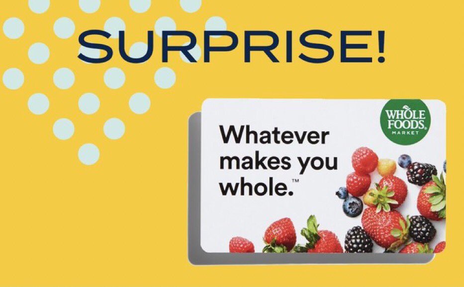 Michael N. has just won a $100 gift card to @WholeFoods! Be sure to register for the #TasteWA Sweepstakes for a chance to win one of three grand prizes at the end of the month! Details at tastewashington.org/sweepstakes.