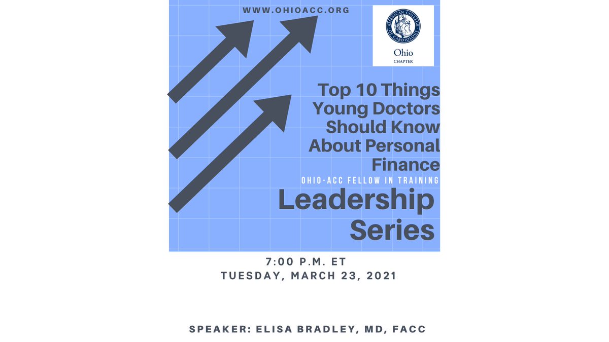 Ohio Chapter-ACC (@ohioacc) on Twitter photo On 3/23! <a href="/OhioACC/">Ohio Chapter-ACC</a> #ACCFIT Series: Top 10 Things Young Docs Should Know about Finance ow.ly/vdjm50E0ElF <a href="/ZSharalayaMD/">Zarina Sharalaya</a> <a href="/JSlivnickMD/">Jeremy Slivnick</a> <a href="/SiderisFacaros/">Sideris Facaros MD</a> <a href="/JulieAldrichMD/">Julie Aldrich</a> <a href="/Obadah1Md/">Obadah Aqtash MD, FACC, RPVI</a> <a href="/mfarhannasser/">Farhan Nasser</a> <a href="/MitchellStelzer/">Mitchell Stelzer</a> <a href="/anudodejamd/">Anu Dodeja, MD, FACC</a> <a href="/drelisabradley/">Elisa Bradley</a> <a href="/Pooh_Velagapudi/">Poonam Velagapudi</a> #ACCEarlyCareer On 3/23! <a href="/OhioACC/">Ohio Chapter-ACC</a> #ACCFIT Series: Top 10 Things Young Docs Should Know about Finance ow.ly/vdjm50E0ElF <a href="/ZSharalayaMD/">Zarina Sharalaya</a> <a href="/JSlivnickMD/">Jeremy Slivnick</a> <a href="/SiderisFacaros/">Sideris Facaros MD</a> <a href="/JulieAldrichMD/">Julie Aldrich</a> <a href="/Obadah1Md/">Obadah Aqtash MD, FACC, RPVI</a> <a href="/mfarhannasser/">Farhan Nasser</a> <a href="/MitchellStelzer/">Mitchell Stelzer</a> <a href="/anudodejamd/">Anu Dodeja, MD, FACC</a> <a href="/drelisabradley/">Elisa Bradley</a> <a href="/Pooh_Velagapudi/">Poonam Velagapudi</a> #ACCEarlyCareer