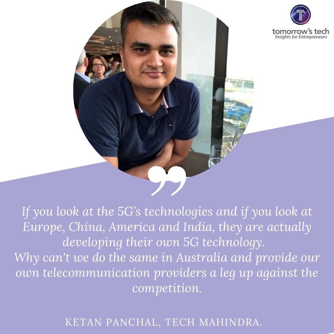 Tomorrow’s Tech (@tomorrowstechau) on Twitter photo 5G! Is it going to be enough?
Hear from Ketan Panchal <a href="/mrkets/">Ketan Panchal</a> , Director of Communications, Media & Entertainment at <a href="/Tech_Mahindra/">Tech Mahindra</a> . #InsightsforEntrepreneurs
Watch here - bit.ly/30PeZ5F 5G! Is it going to be enough?
Hear from Ketan Panchal <a href="/mrkets/">Ketan Panchal</a> , Director of Communications, Media & Entertainment at <a href="/Tech_Mahindra/">Tech Mahindra</a> . #InsightsforEntrepreneurs
Watch here - bit.ly/30PeZ5F