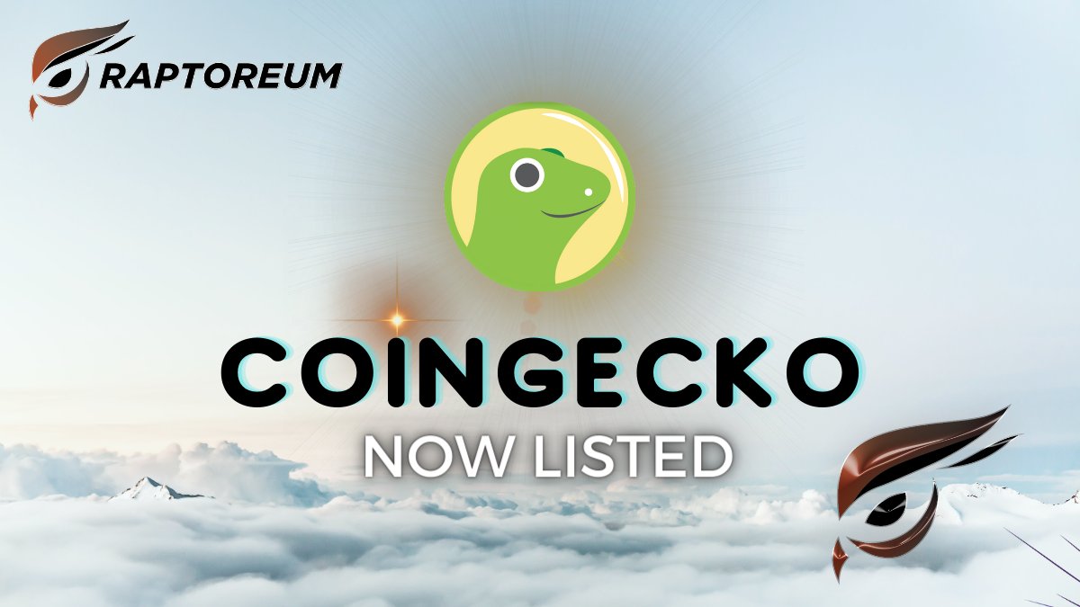 Some more #GreatNews today for the #Raptoreum #Community! We are pleased to #announce we are now listed at the brilliant <a href="/coingecko/">CoinGecko</a> :)
Find our Gecko page here - coingecko.com/en/coins/rapto…

#MultiAlgo #Private #SmartAssets #BTC #NewListings #Announcement #SmartContracts #Ghostrider