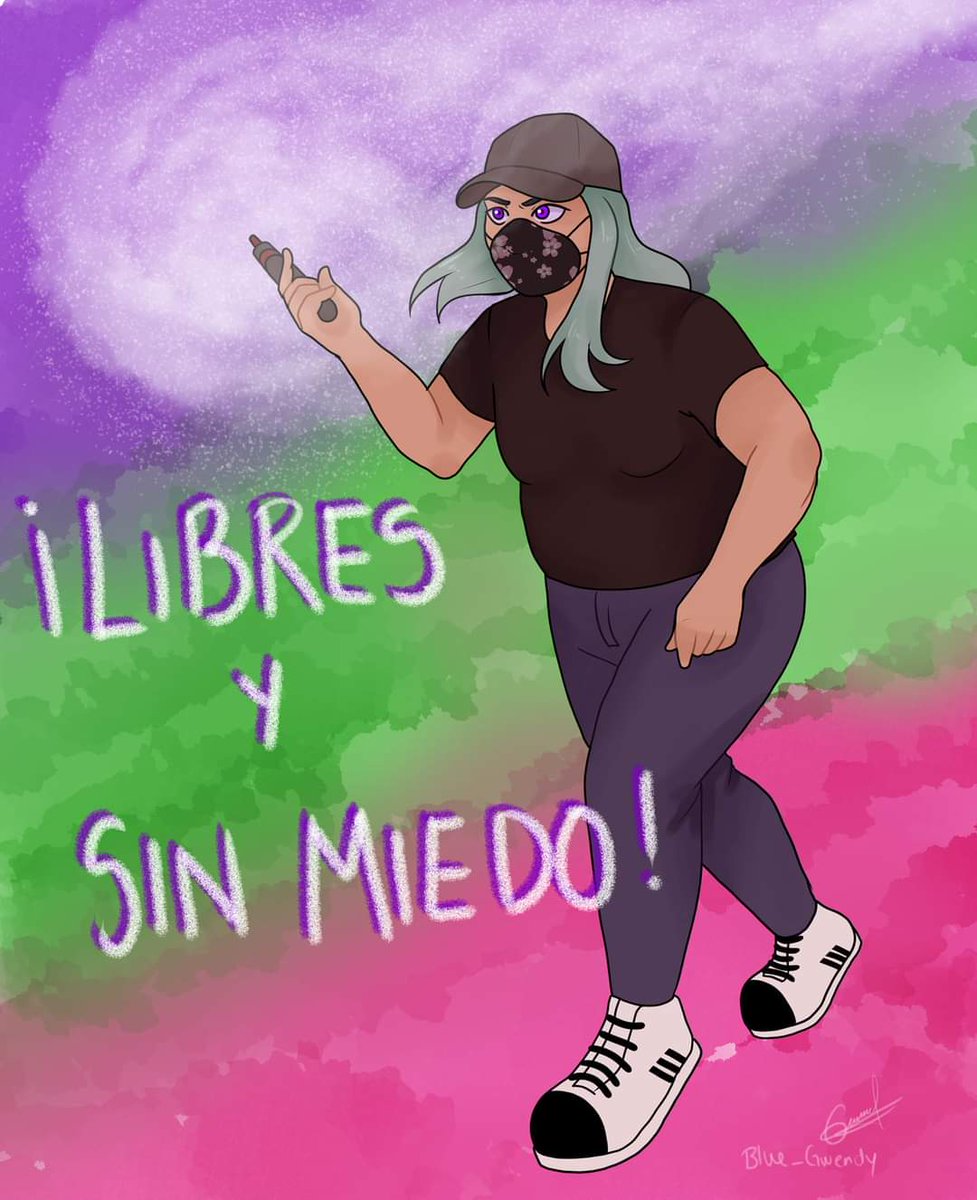 Blue_Gwendy's tweet photo. Nos quiero libres y sin miedo. 
Quiero expresar mi admiración a @LilaCizas "#LaReinota". Te la rifaste.
Igualmente todas las morras que van a las marchas. Como sea, las admiro.

#Mecuidanmisamigas 
#feminismo
#8M https://t.co/eu25w1EHaa