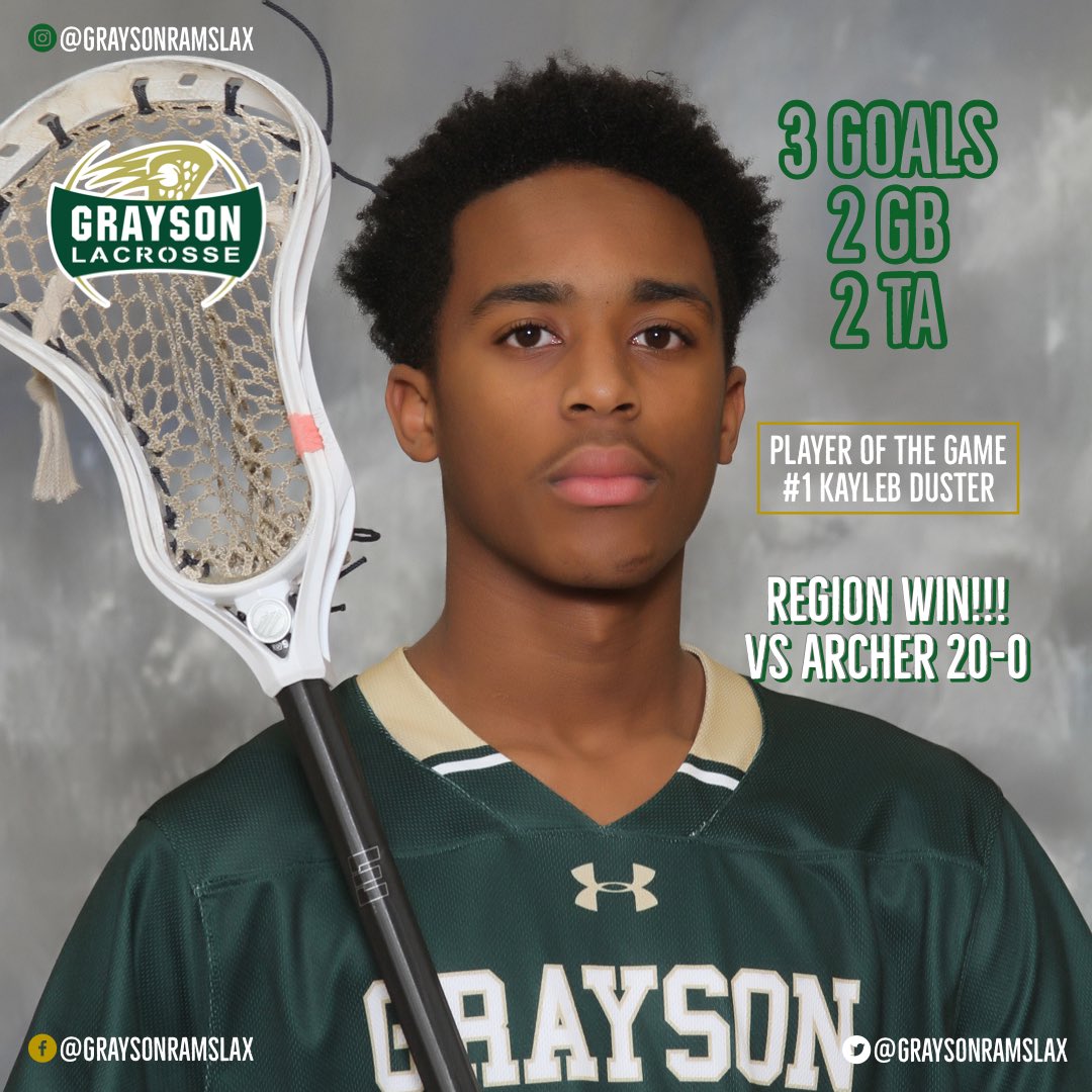 GraysonRamsLax's tweet photo. What an amazing defensive effort by our entire team!!! #1 Kayleb Duster is one of many top performers today, we are proud of his efforts and his ability to bounce back from adversity this week! Keep checking our story for all of our top performers! #GraysonLax #gwinnettlax https://t.co/n07JKzWsqC