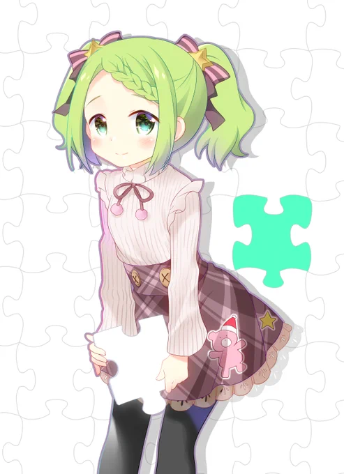 過去に描いたかざちゃんも貼っておこう(2019)バレリーコとパズルガール大好き 