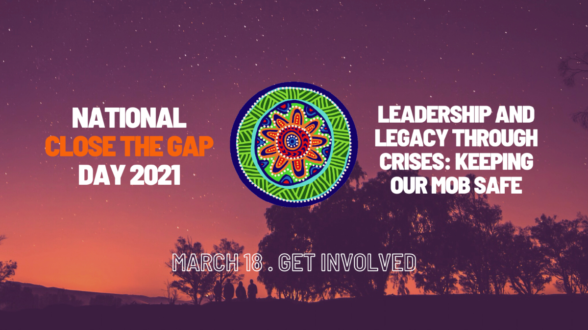 Tomorrow is National Close the Gap Day 🖤❤️💛

Join the free online webinar launch of the Close the Gap Campaign report 'Leadership & Legacy through crises: keeping our mob safe' written by @LowitjaInstitut tomorrow! 

ow.ly/3Vrp50E0RlU

#CloseTheGap2021