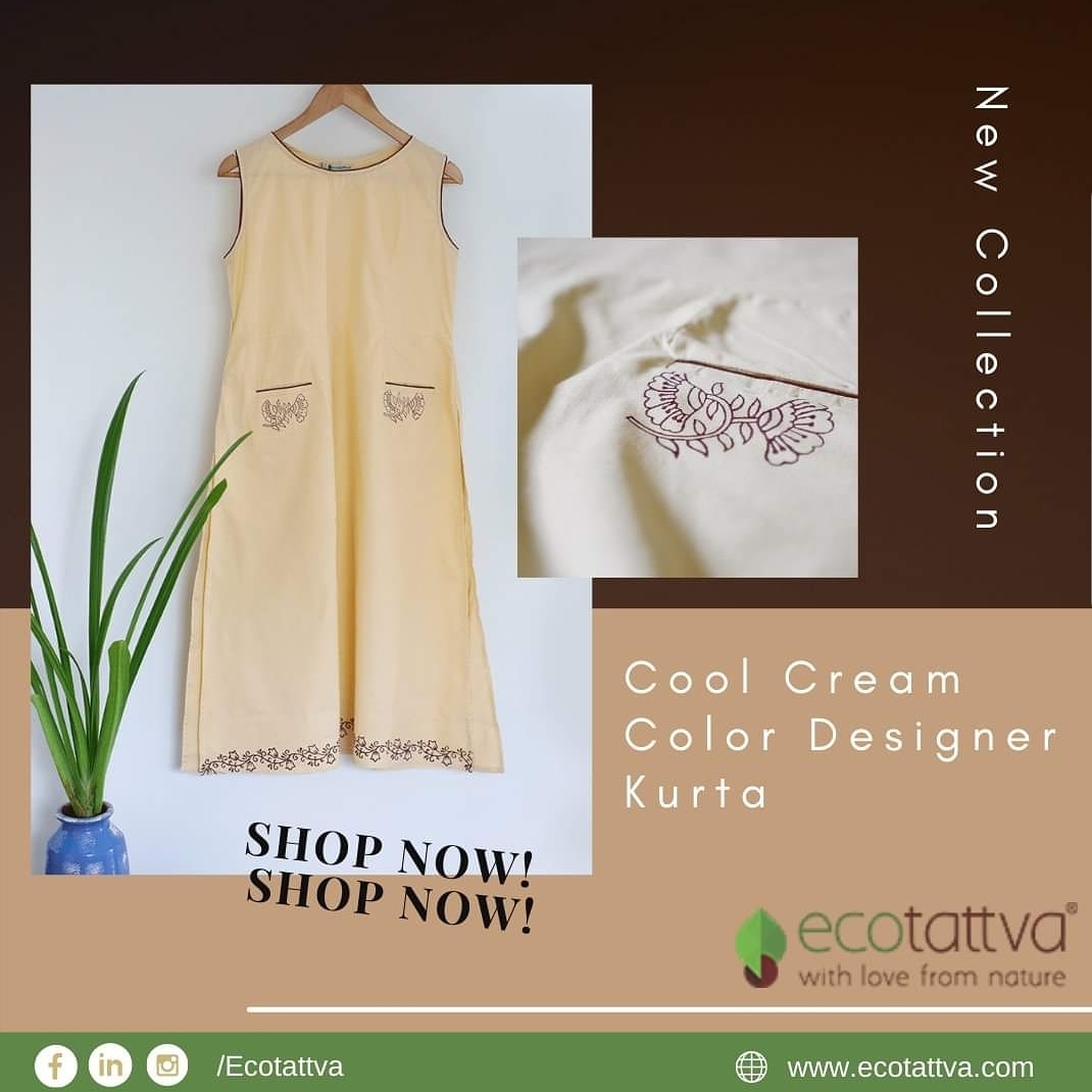 ecotattva's tweet photo. New Collection
Cool Cream Color Designer Kurta from Ecotattva
#Ecotattva #NaturalCotton #CottonGarments #CottonKurta #WomenCottonWear #WomenWear #khadiCotton #DesignerKurta https://t.co/fmKUChmd7x