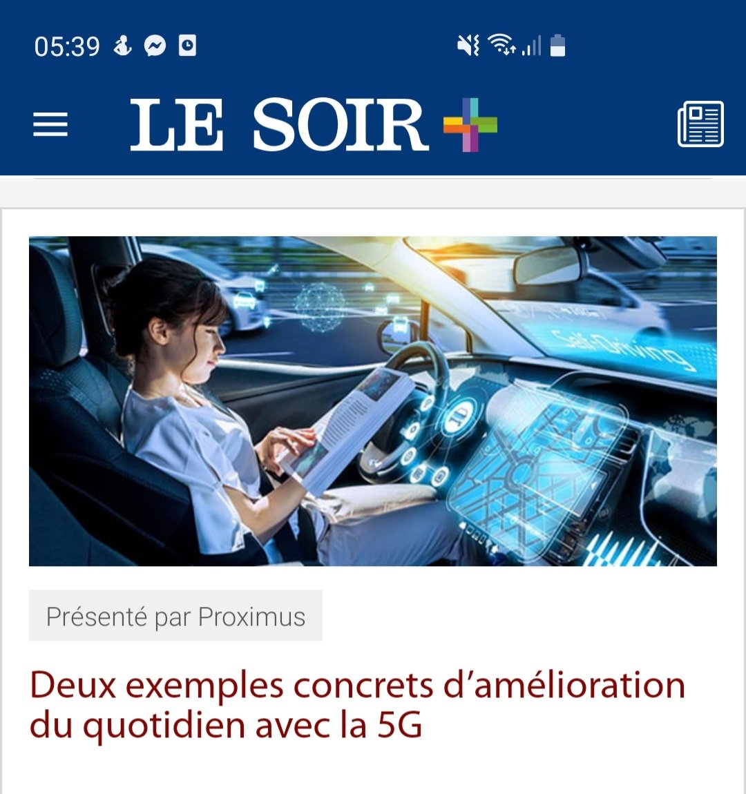 XavierTackoen's tweet photo. Le lobby de la voiture autonome se met en place : l'industrie automobile et les Télécom vont nous assommer avec des arguments de liberté, de sécurité et de fin des embouteillages. L'avenir de la mobilité est donc d'être seul à lire son journal "papier" au volant de son SUV ? 🤔😔 https://t.co/YTVgnTBRC2