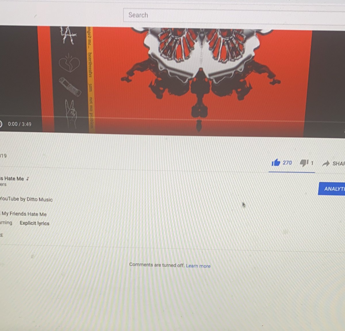 So <a href="/YouTube/">YouTube</a> quietly made it so that you can’t switch on the comments on certain videos and also deleted all comments we had already, for literally no reason without telling anyone.... Hey independent bands! Enjoy getting stepped on again