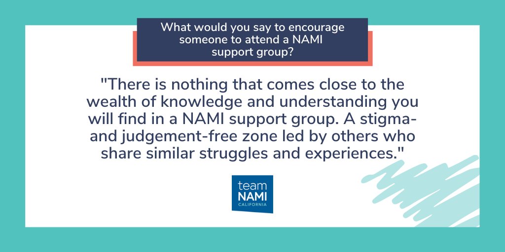 namicalifornia's tweet photo. Community Voices: For a 30-Second Survey, we asked: What would you say to encourage someone to attend a NAMI support group for the first time? Here's a selection of answers. https://t.co/qZweq2EpCH #teamNAMIca https://t.co/c4Qzk3f34e