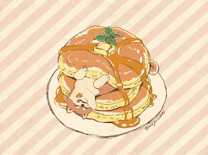 ついでに、絵に描いたホットケーキも、見ておくれ(絵です) 
