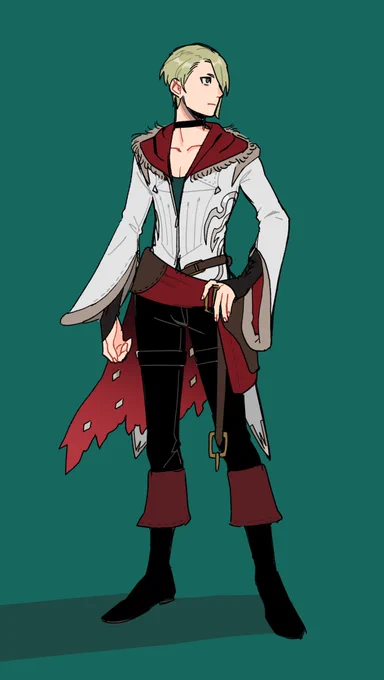 yafaemi healing jacket doodle! I love this jacket so much but the details are hard to draw frequently 