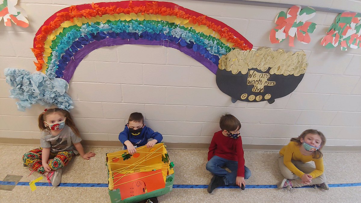 PalermoElem's tweet photo. There really is a pot of gold at the end of the rainbow! Their leprechaun trap is set and ready to go for tomorrow! 🍀 https://t.co/6lm9LPF3kL