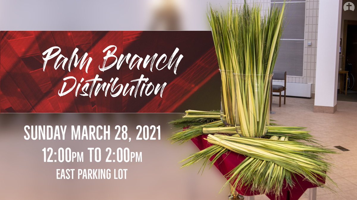 StElizAnnSeton's tweet photo. 👋 #SetonCommunity...make plans to join us on Sunday, March 28 at noon for our Palm Branch Distribution! 

Palm Sunday is the kickoff of the most important week in the Catholic calendar. If you are unable to join us in person to pick up a palm, join us for our drive thru! https://t.co/6P6rm7IdA4