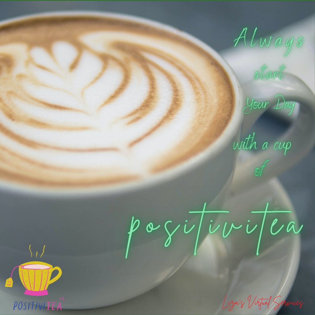 lizavrtualsrvcs's tweet image. Always start your day with a cup of positivitea! 

#Thinkpositive
#Startwithasmile
#Socialmediamanager
#Virtualassistant