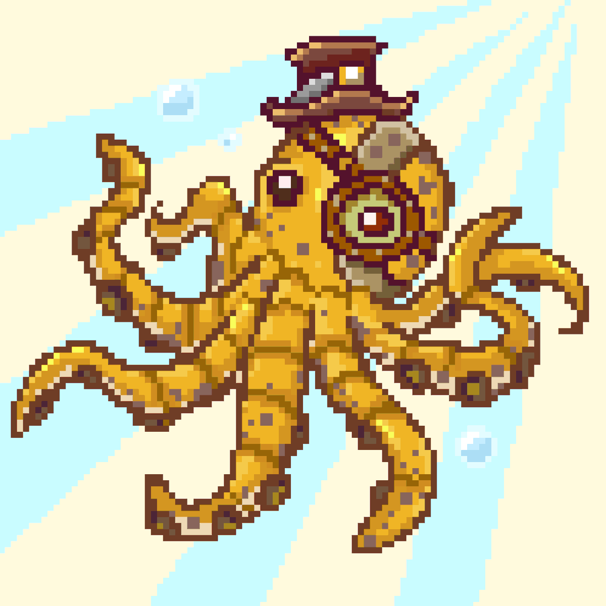 cryptofish_io's tweet photo. New Unique Steampunk Octopus coming soon! https://t.co/1ywmigztoe