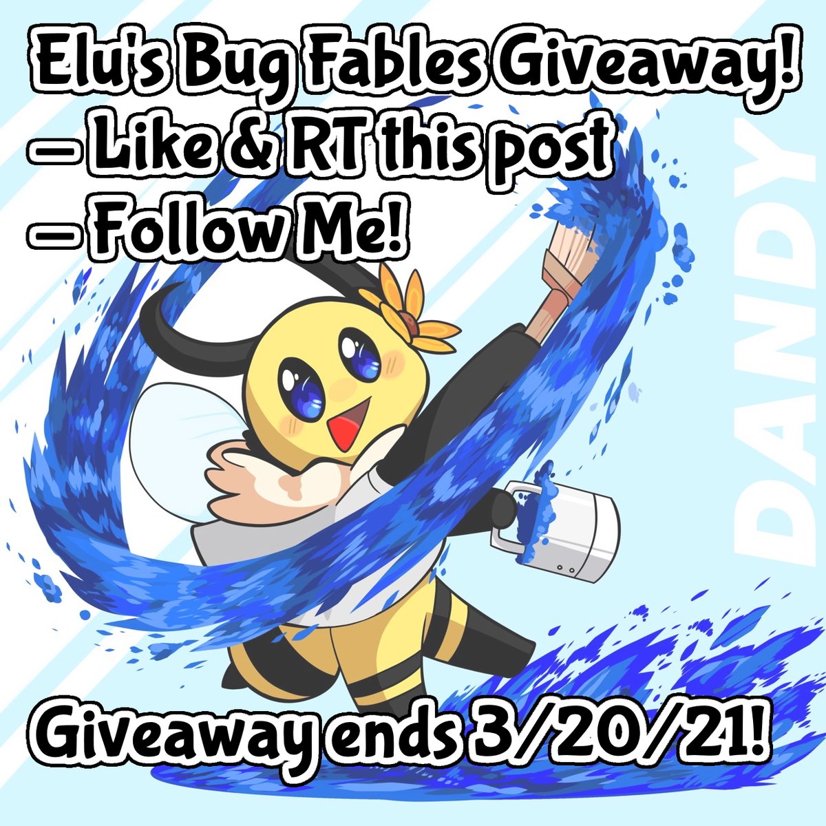 EluTranscendent's tweet photo. Alright, been a while since I've done one, AND it was on sale on fanatical some keys.

Gonna be giving away 3 copies of #BugFables!!!

All you gotta do is 
- Like and Retweet this tweet!
- Follow me!

Giveaway will end on 3/20/21!!! https://t.co/Q3uyeTumbo