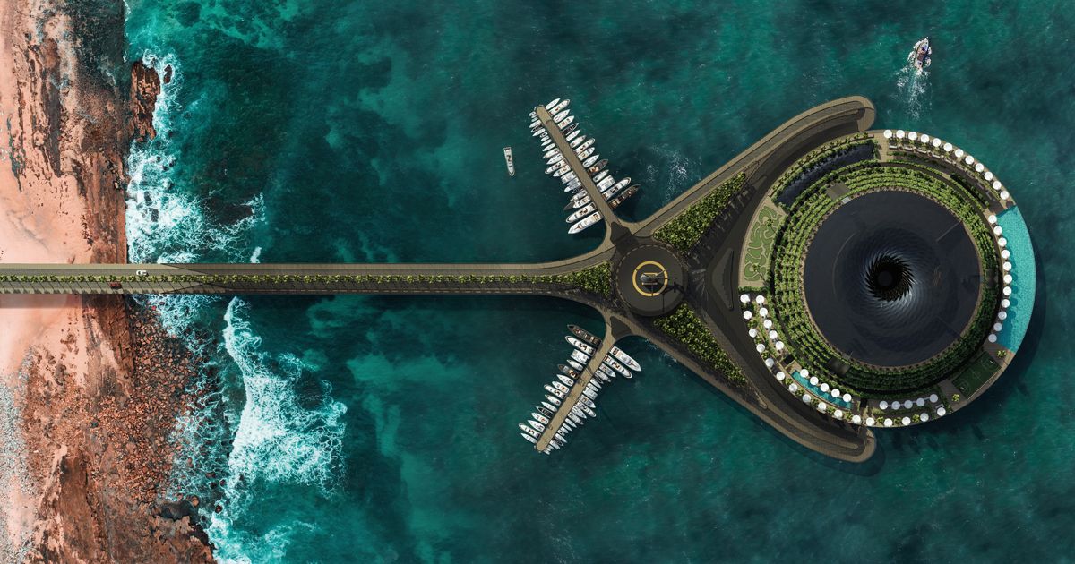 designboom's tweet photo. hayri atak envisions a huge floating hotel that revolves around a central axis in qatar
https://t.co/fCubL0gzYJ https://t.co/8CWwhZA790