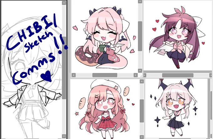 hello! I need to pay bills by tomorrow but I don't have enough,, ;;
So I'm doing live chibi comms on stream! just donate $45 and I'll draw one for you! https://t.co/43z1lK43iQ 