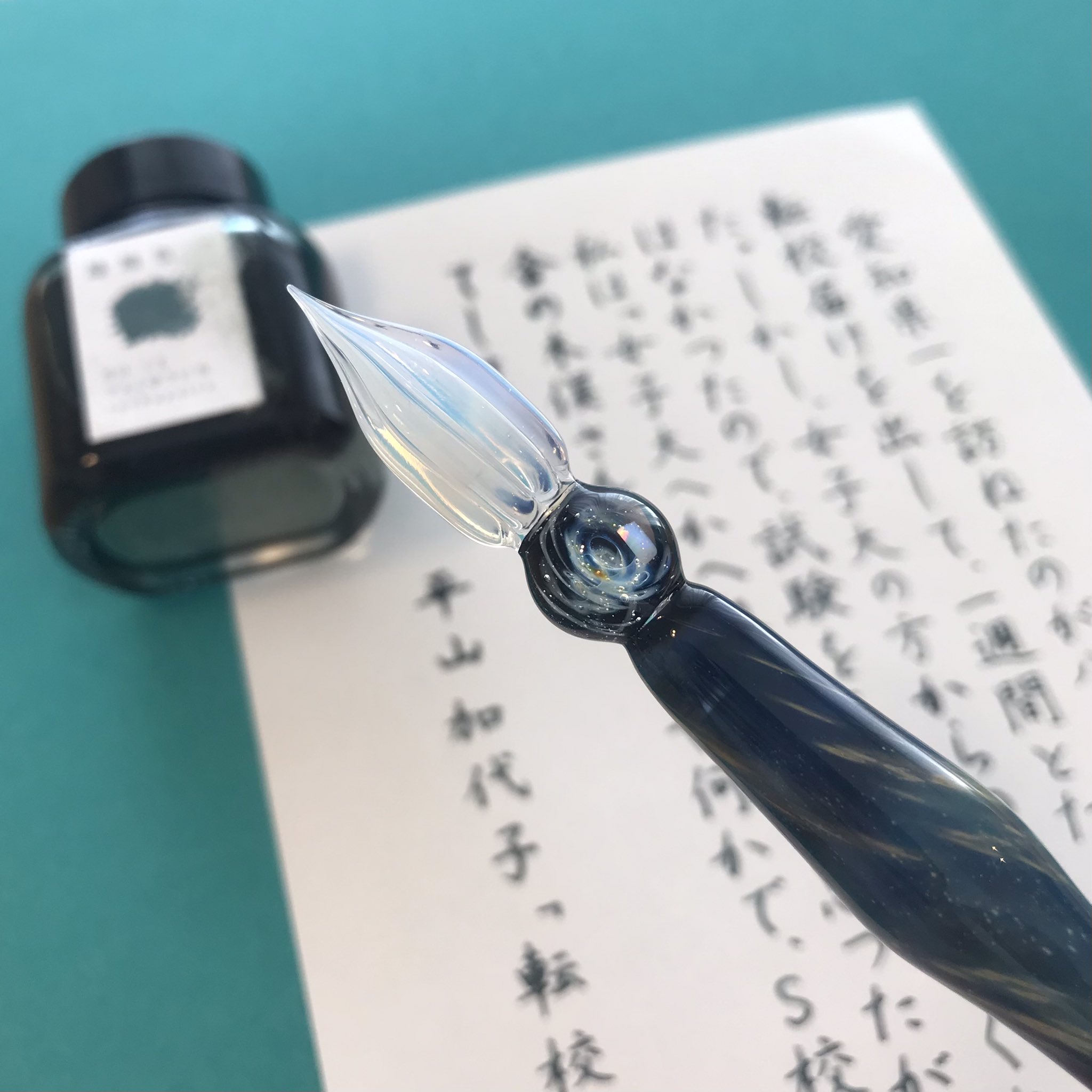 ガラスペン 手のひらの銀河 ガラス工房aun ガラスペン 手のひらの銀河 ガラス工房aun 【公式通販】