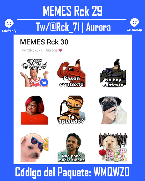 Rck_71's tweet photo. STICKERS NUEVOS!🔥🔥🔥
MEMES Rck 30
Link de descarga: https://t.co/qTCkzWsuWU
Código de descarga: WMQWZO
Descarguenlos mediante la app 
@Stickerly_app https://t.co/tUtzeATv4K