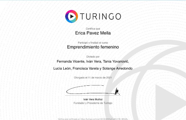 EFPavez's tweet photo. @MujeresPacifico @BancoBci @TuringoStudio Por acá con diploma😉 #emprendimientofemenino #mentoring #Turingo #Pymes #cursosgratis https://t.co/dU5W289jjJ