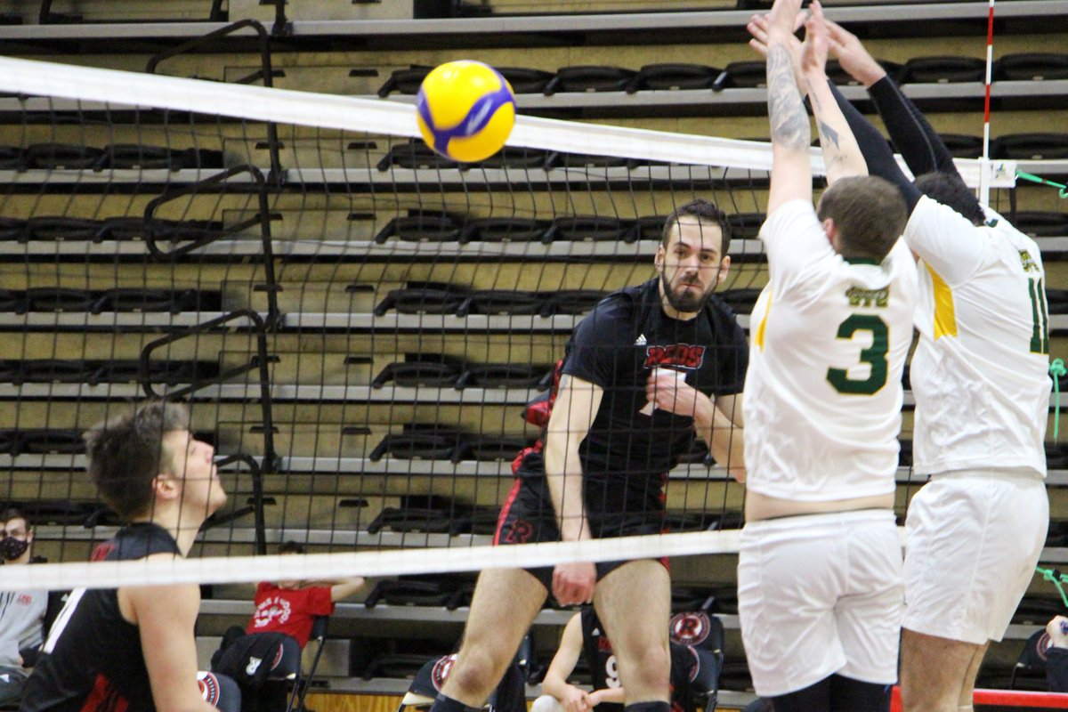 MVB: <a href="/unb_mvb/">UNB REDS Men's Volleyball</a> and <a href="/STU_Volleyball/">STU Men's Volleyball</a> tangle in five sets of controlled scrimmage.

bit.ly/3qS0jNW

#goredsgo
