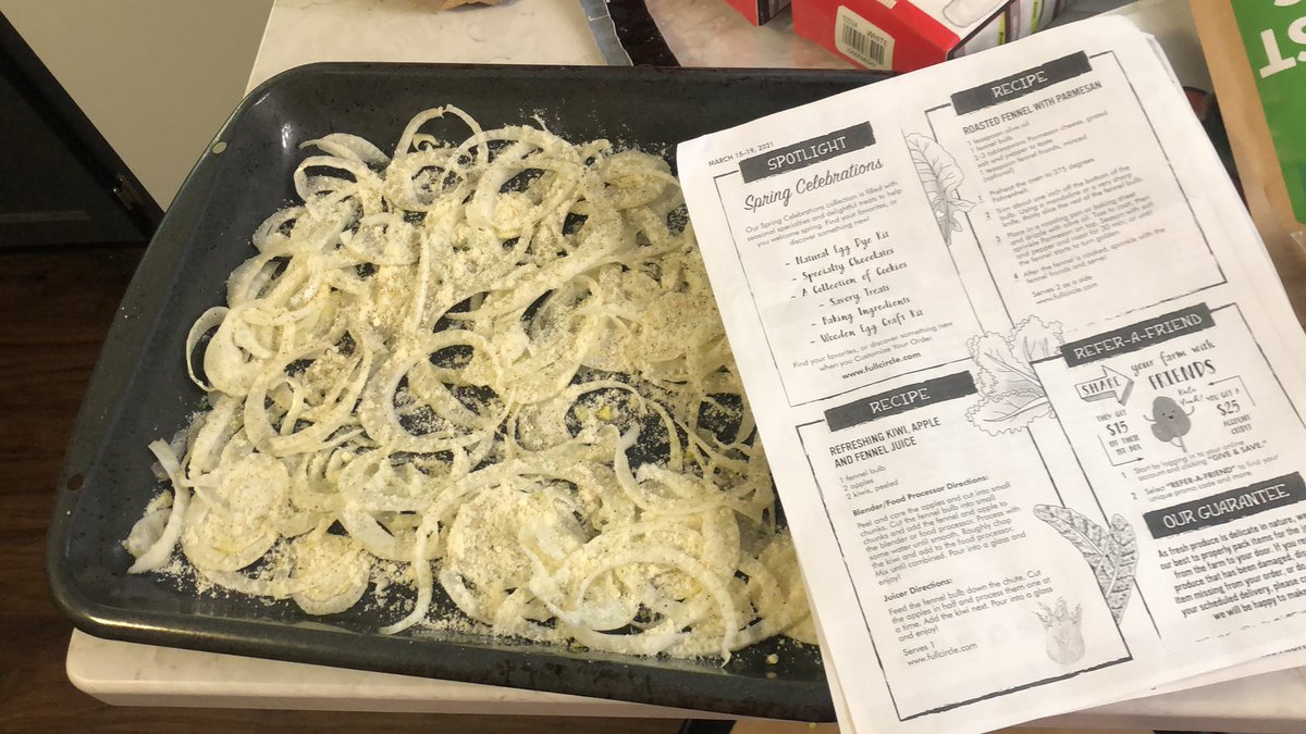 JakeByronMedia's tweet photo. Alright @FullCircleFarms you got me again.  Fennel?  No idea what that is, but let’s give it a whirl... https://t.co/8Q11QbgIAE