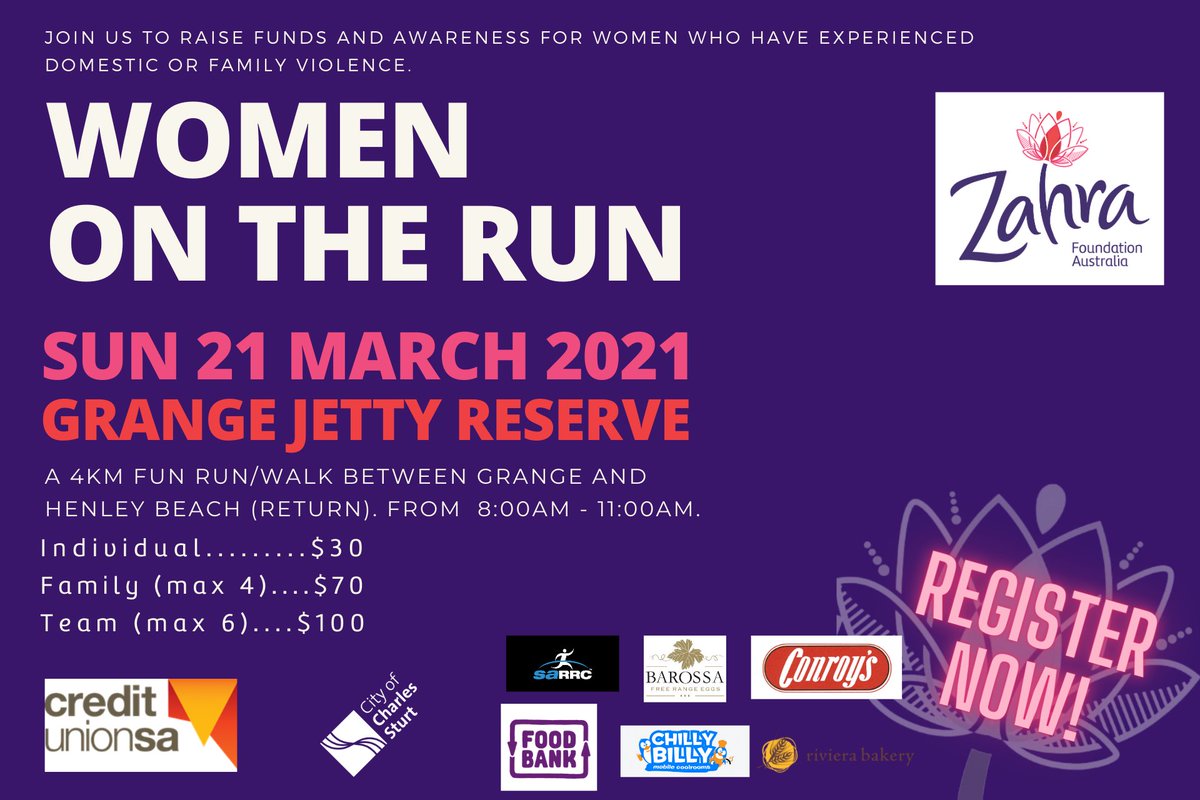 Zahra Foundation Aus Last Chance You Only Have Until Friday To Register For Our Women On The Run Event Help Us Raise Funds And Awareness For Domestic Violence Register For Zahra Foundation Aus Last Chance You Only Have Until Friday To Register For Our Women On The Run Event Help Us Raise Funds And Awareness For Domestic Violence Register For