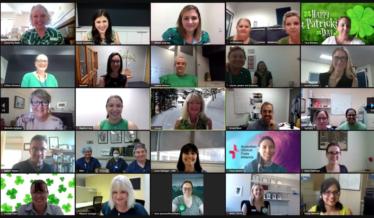 The <a href="/ANZCA/">ANZCA</a> Anaesthesia Research Co-ordinators Network virtual workshop is underway. Our delegates are wearing a splash of green to mark St Patrick’s Day ☘️! We have a fantastic lineup of presentations on #AI, telehealth &amp; consenting, and a spotlight on our research departments.