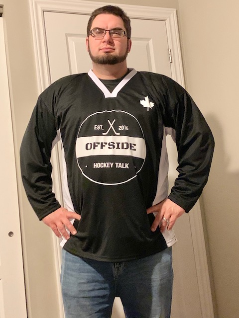 OFFSIDETALK's tweet photo. Huge shout out to our promotions handler and jack of trades helping behind the scenes @mike_kozar !! Thanks for putting in the time to get these beauties done !!! Want one yourself DM to order!! #TeamOffside #LeafsForever #HockeyTwitter https://t.co/9atpFhg5be