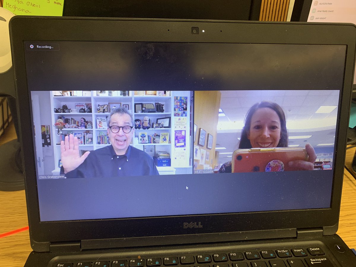BallwinLibrary's tweet image. My librarian heart is full. We concluded our Family Shared Reading project with an all school virtual author visit with @CGrabenstein That was so much fun! #thisisOURballwin