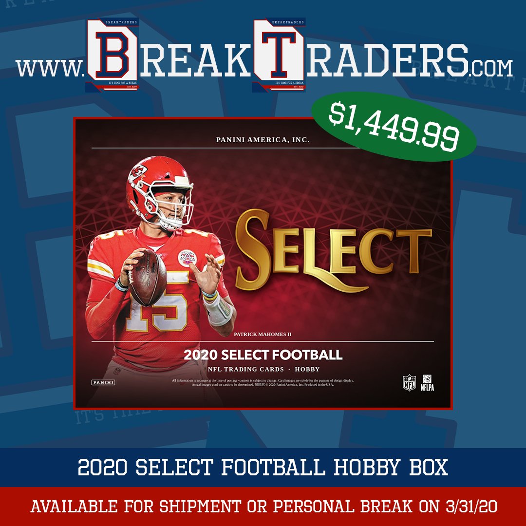 BreakTraders_'s tweet image. 🚨2020 SELECT 🏈 PRESALE ANNOUNCED!🚨 

www. BreakTraders.com/collections/bo… ⬅Limited quantity available! 🔥