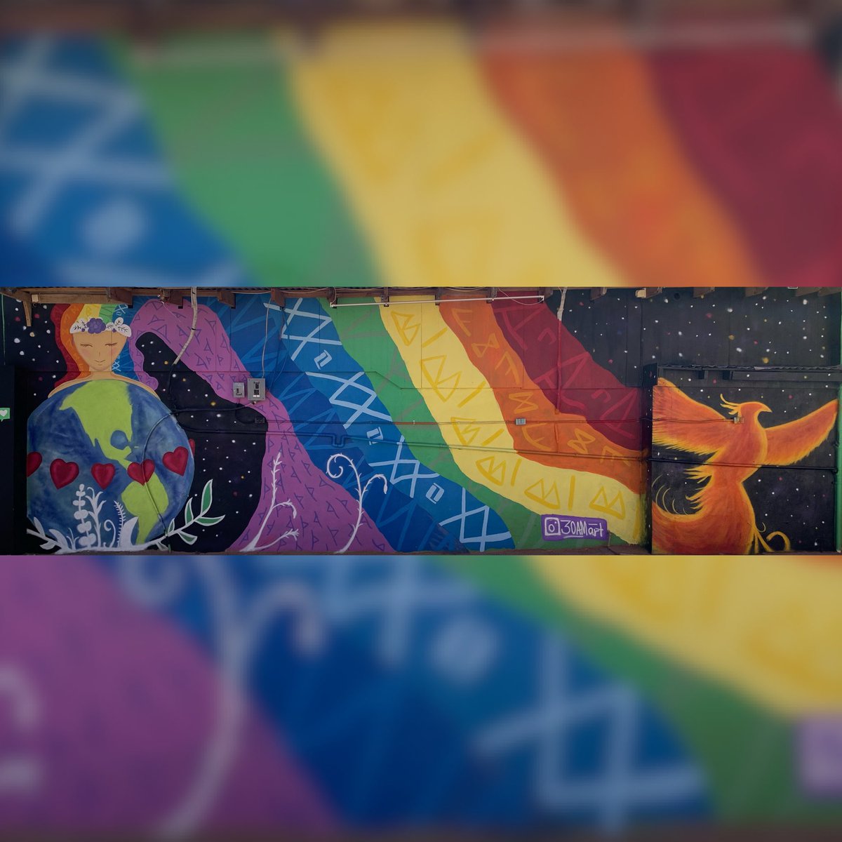 joelcamacho's tweet photo. El Renacer... #30AMart #30iAM #MuralArt #AguaPrieta #BorderArtist #muralartist #Kampaysushi https://t.co/JTGU2hxQwJ