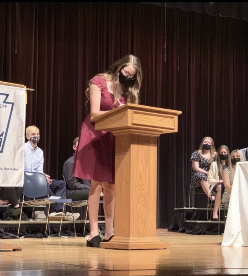 Sporty &amp; Smart! Congratulations to <a href="/JaleighCrawford/">Jaleigh Crawford</a>, <a href="/kayleeguilly16/">kaylee</a>, Macee McGahey &amp; <a href="/hwaymire022/">Hailee Waymire</a> for being inducted into National Honor Society this evening!📚❤️🥎💙