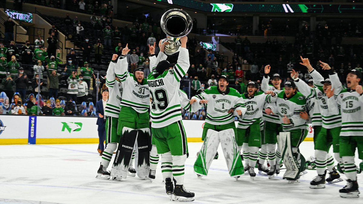 UNDmhockey's tweet photo. Champs! 

GALLERY: https://t.co/KU6PX2PeDA

#UNDproud | #LGH https://t.co/fXNpcUbbKX