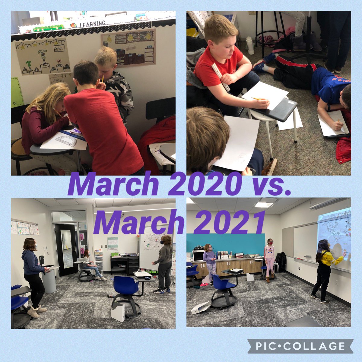 SanchezEC1's tweet photo. March 2020 versus March 2021 group work https://t.co/WPobWv5tOQ