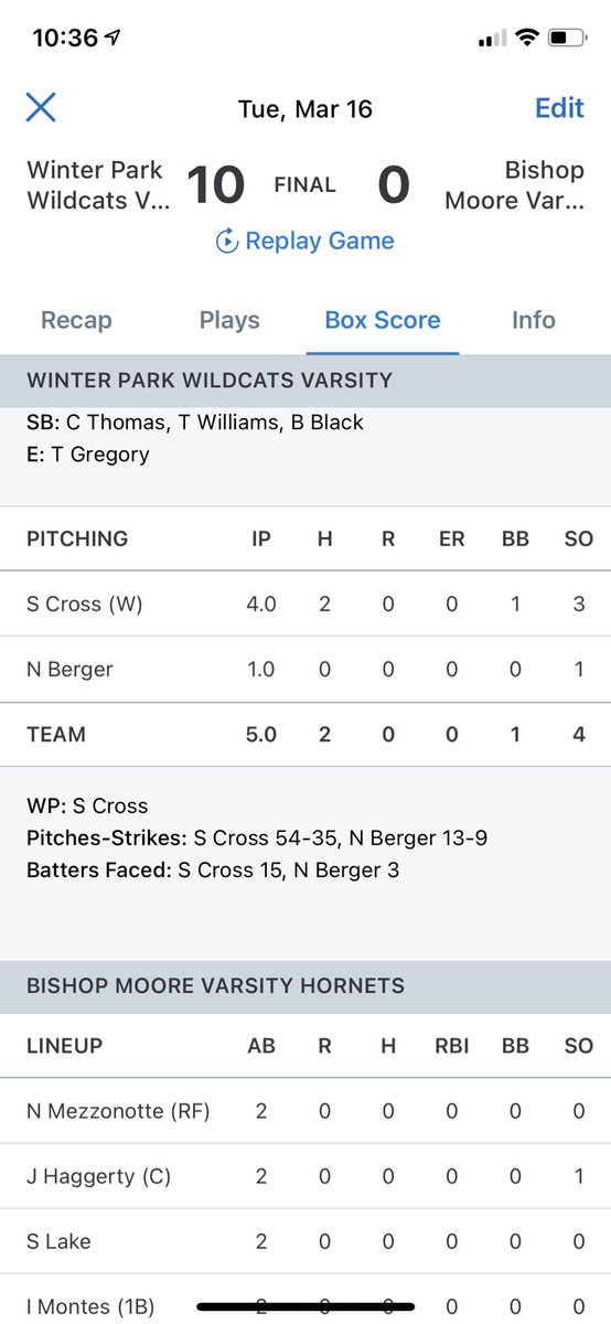 weckcity's tweet photo. 2021 Shane Cross and 2021 Nick Berger combine to throw a 3rd consecutive shutout for the Wildcats!! @sluggershane @NickBerger2021 https://t.co/vEgd9v89Sq