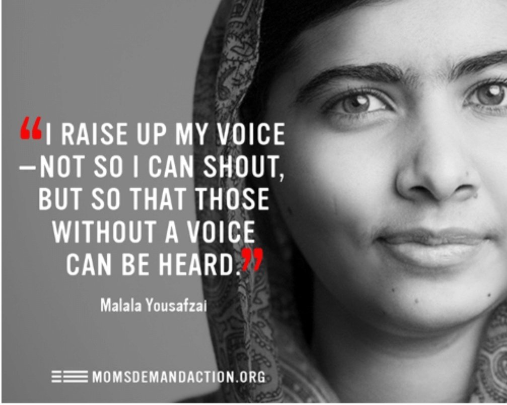 leslie_molnar's tweet photo. In honor of #WomensHistoryMonth and Ms #MalalaYusafzai
Thank you for your resolute strength, Malala!
#RefusingToBeSilenced https://t.co/UcCpIVdsgW