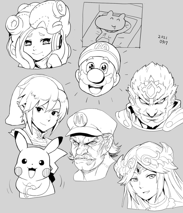 顔だけ描くの楽しいなっと・・・ 