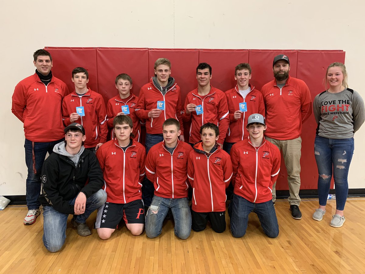 PierzWrestling's tweet photo. GREAT day of Section 8AA wrestling!

5 State Entrants:
113 - Derek Stangl 10
120 - Liam Hennessy 7
132 - Trevor Radunz 11
138 - Jacob LeBlanc 10
182 - Ross Boser 12

2 More Top 6 Section Place-winners:
106 - Carter Young 7
195 - Daniel Hoffman 11 https://t.co/97rfNEdNkl