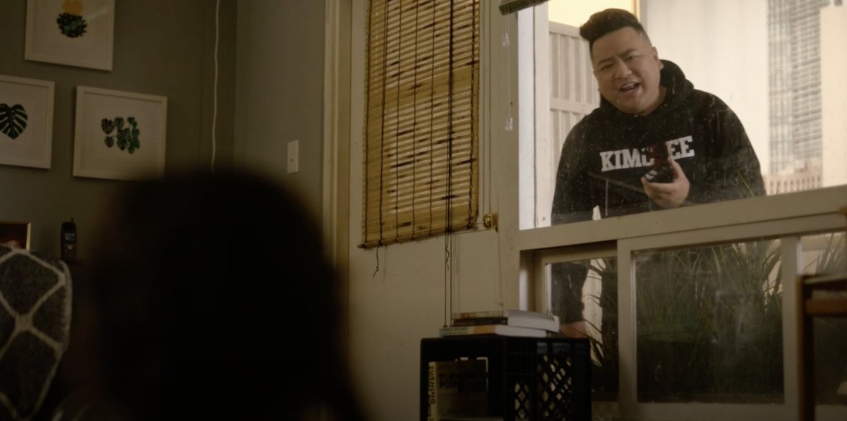 andrewphung's tweet photo. The hoodie Kimchee wears from tonights episode was designed by @LegalHustleInc! They've designed a bunch my wardrobe since season 1. That hoodie is available for pre-order this Friday! #kimsconvenience #okseeyou https://t.co/yhujpe90pT