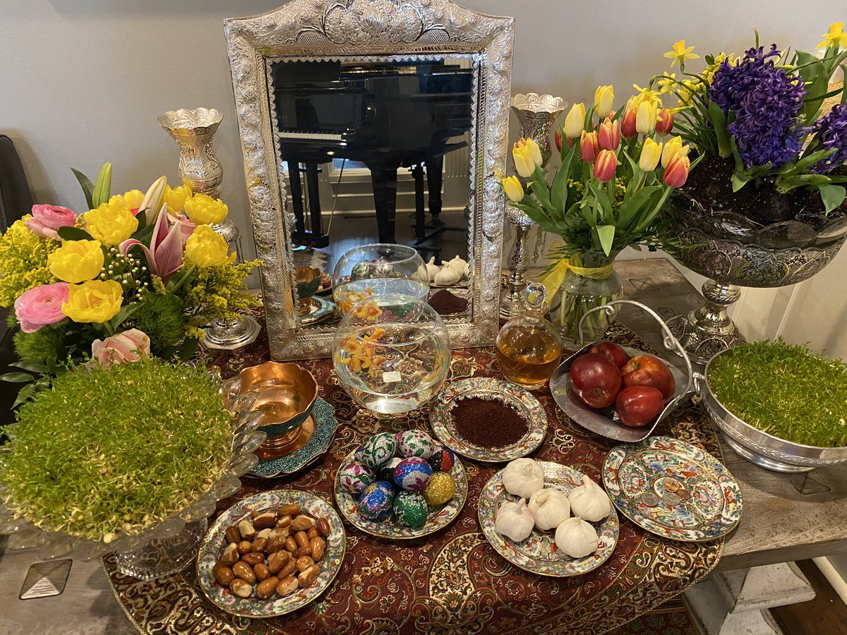 Our set for Nourooz! Saturday will be the first day of spring and Iranian New Year 🌺. Happy new year to all our family and friends.