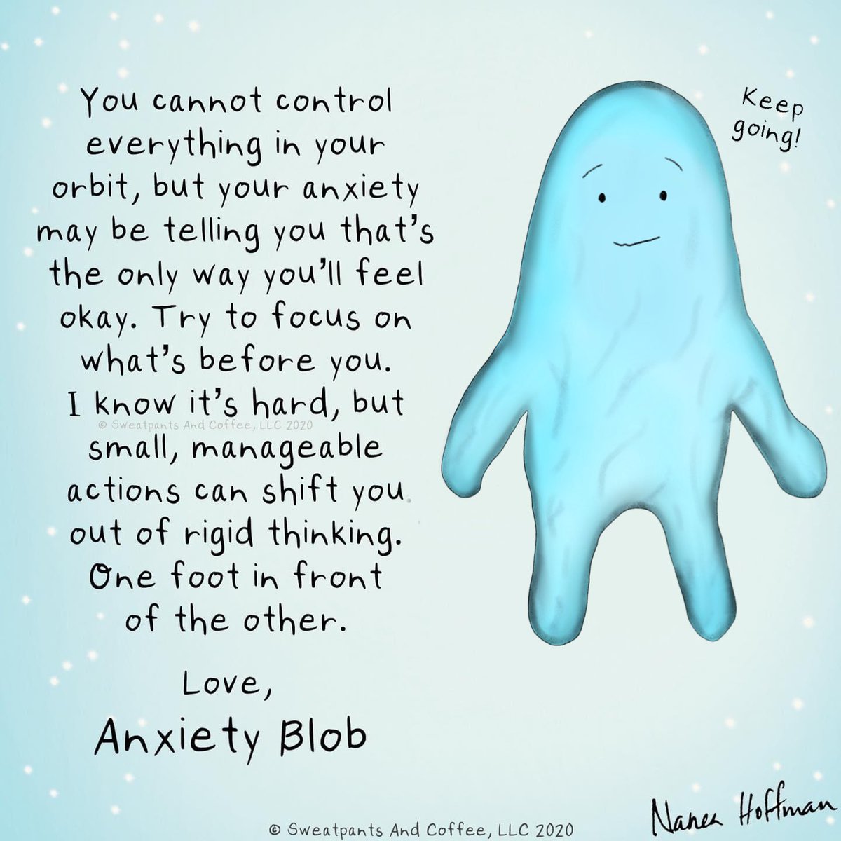 Sweatpants & Coffee on X: Keep going ❤️ . #anxietyblob #youarenotalone # anxiety #mentalhealth  / X
