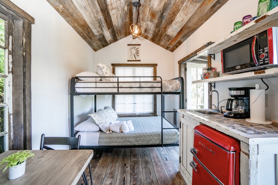SMRCamping's tweet photo. Bunk House w/ Gazebo Tent - “SMR is an awesome place to rent a cabin for the weekend. Great location, staff and amenities” - Aravind R, Hipcamp Review 🍃 https://t.co/2i07xCqItX