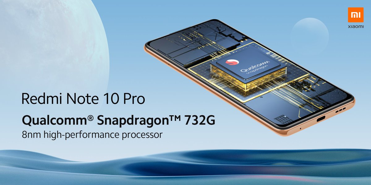 Xiaomi's tweet photo. As an all-round challenger, you never need to worry about the speed of the #RedmiNote10Pro. Supported by the @Snapdragon 732G, it has boundary challenging performance!
 
#108MPVoyager https://t.co/3vzy8xFvYj